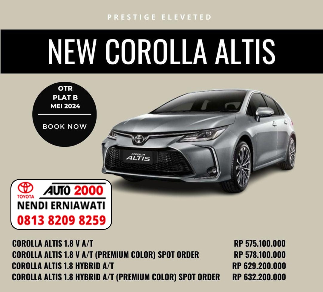 Promo Harga New Corolla Altis