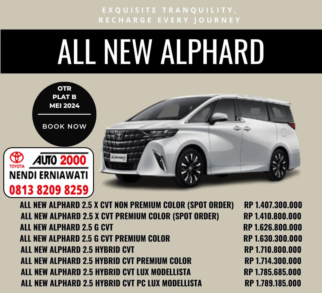 Promo Harga All New Alphard